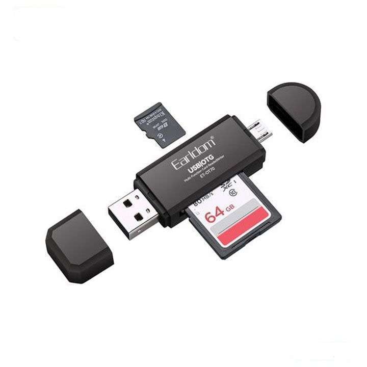 Earldom 4-in-1 Micro USB/USB to SD/MicroSD OTG Card Reader - Saif Al Najmi Kw